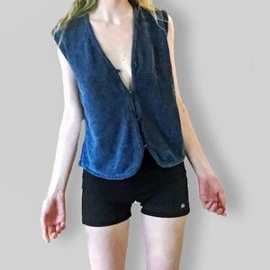 Knit Sweater Vest - Sexy, Chunky, Button Up, Boho